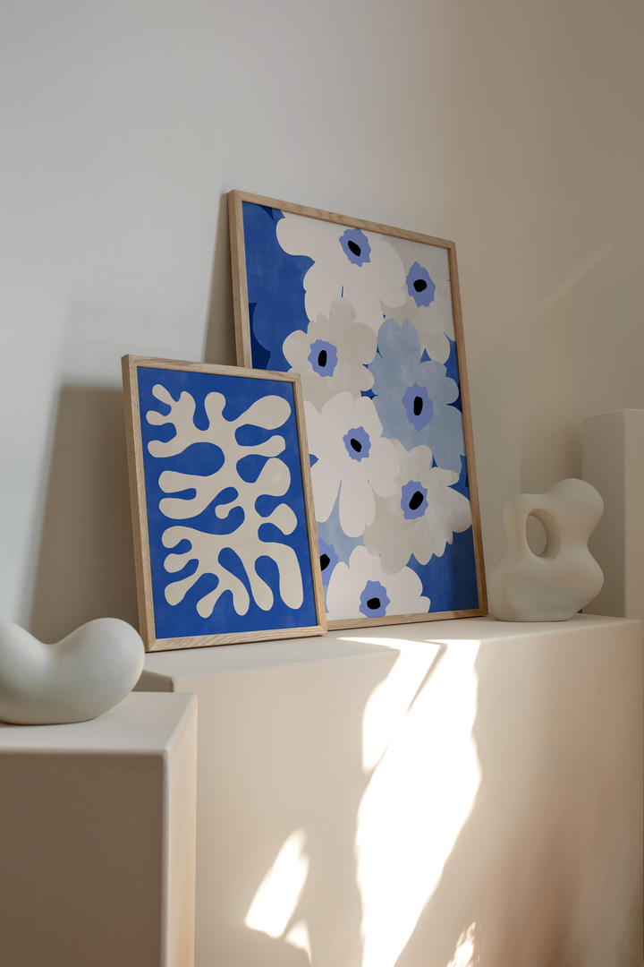 Fleures Bleues Poster