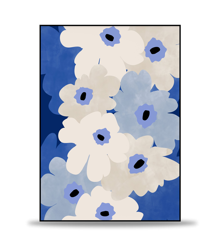 Fleures Bleues Poster