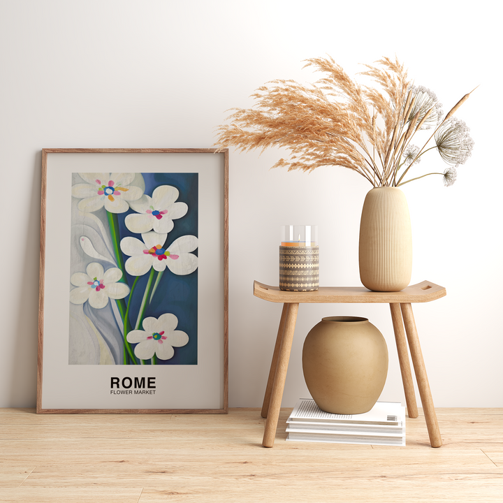 Rome Flower Market Poster