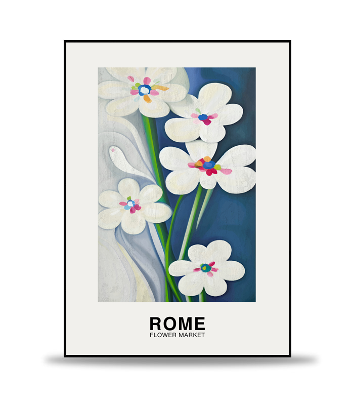 Rome Flower Market Poster