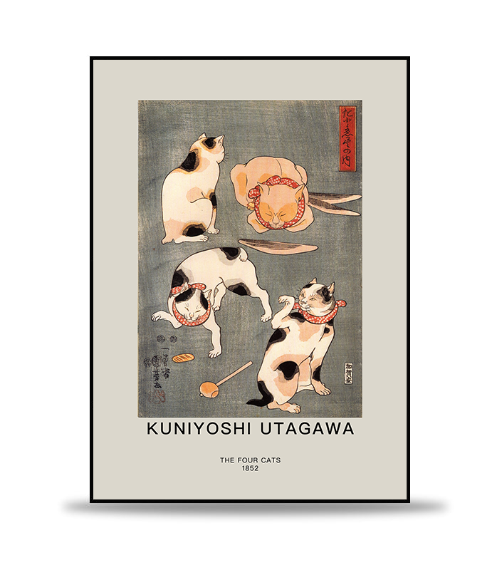 Kuniyoshi Utagawa - The four cats