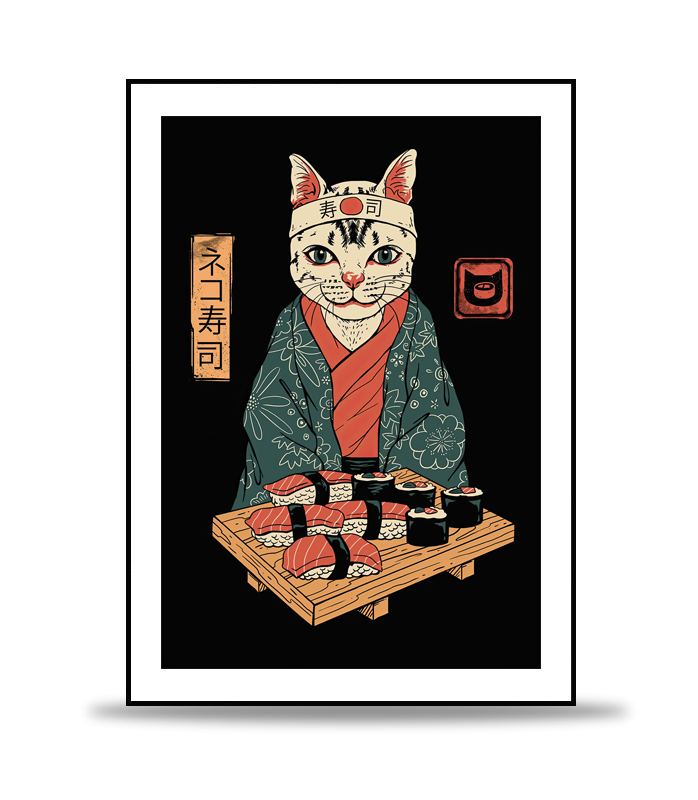 Sushi Cat Poster