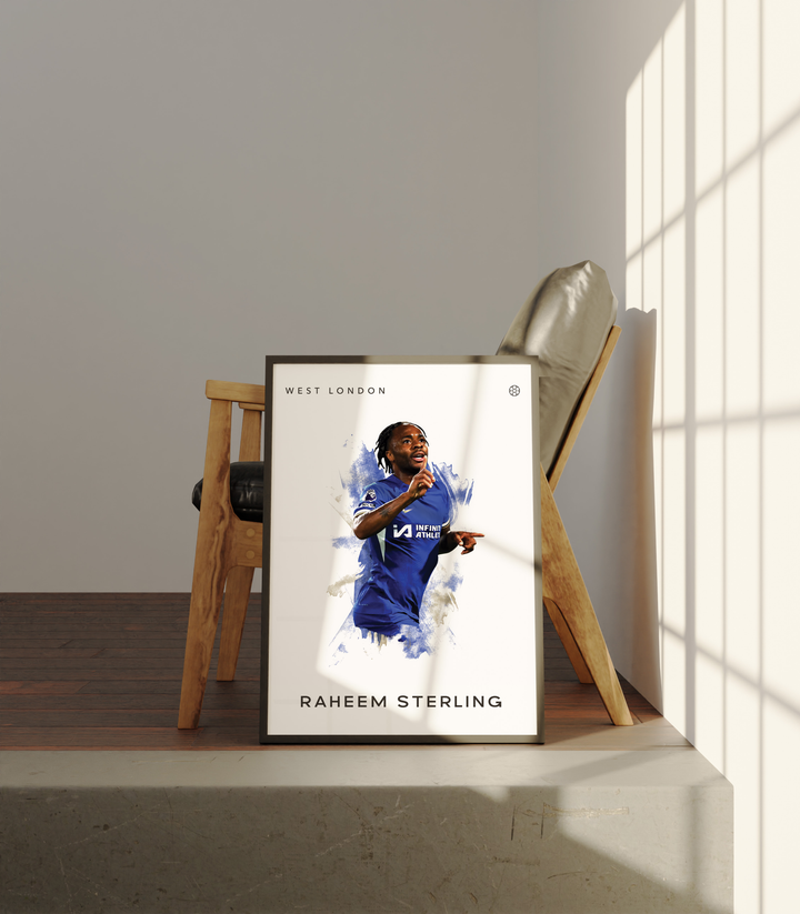 Raheem Sterling Fotboll Poster