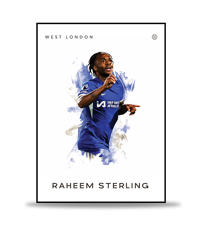 Raheem Sterling Fotboll Poster