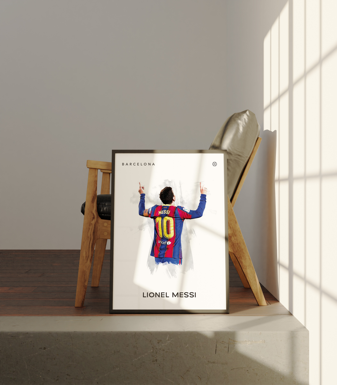 Lionel Messi no.3 Fotboll Poster