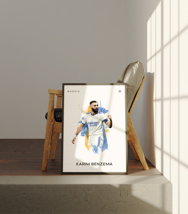 Benzema no.2 Fotboll Poster