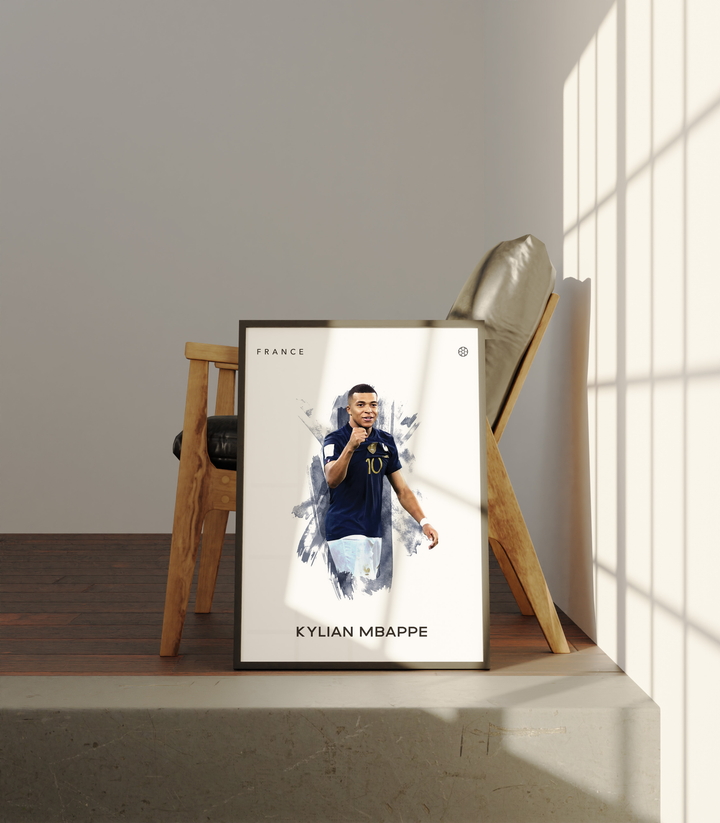 Kylian Mbappe no.3 Fotboll Poster