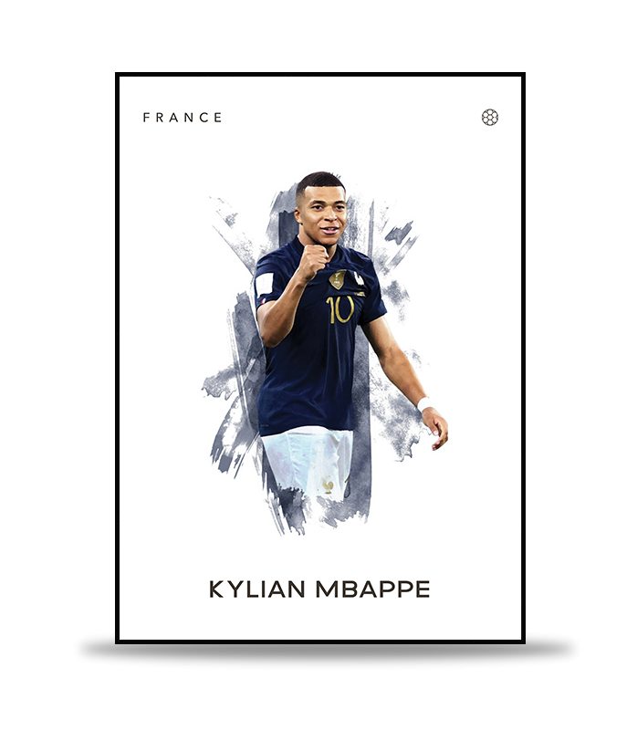 Kylian Mbappe no.3 Fotboll Poster