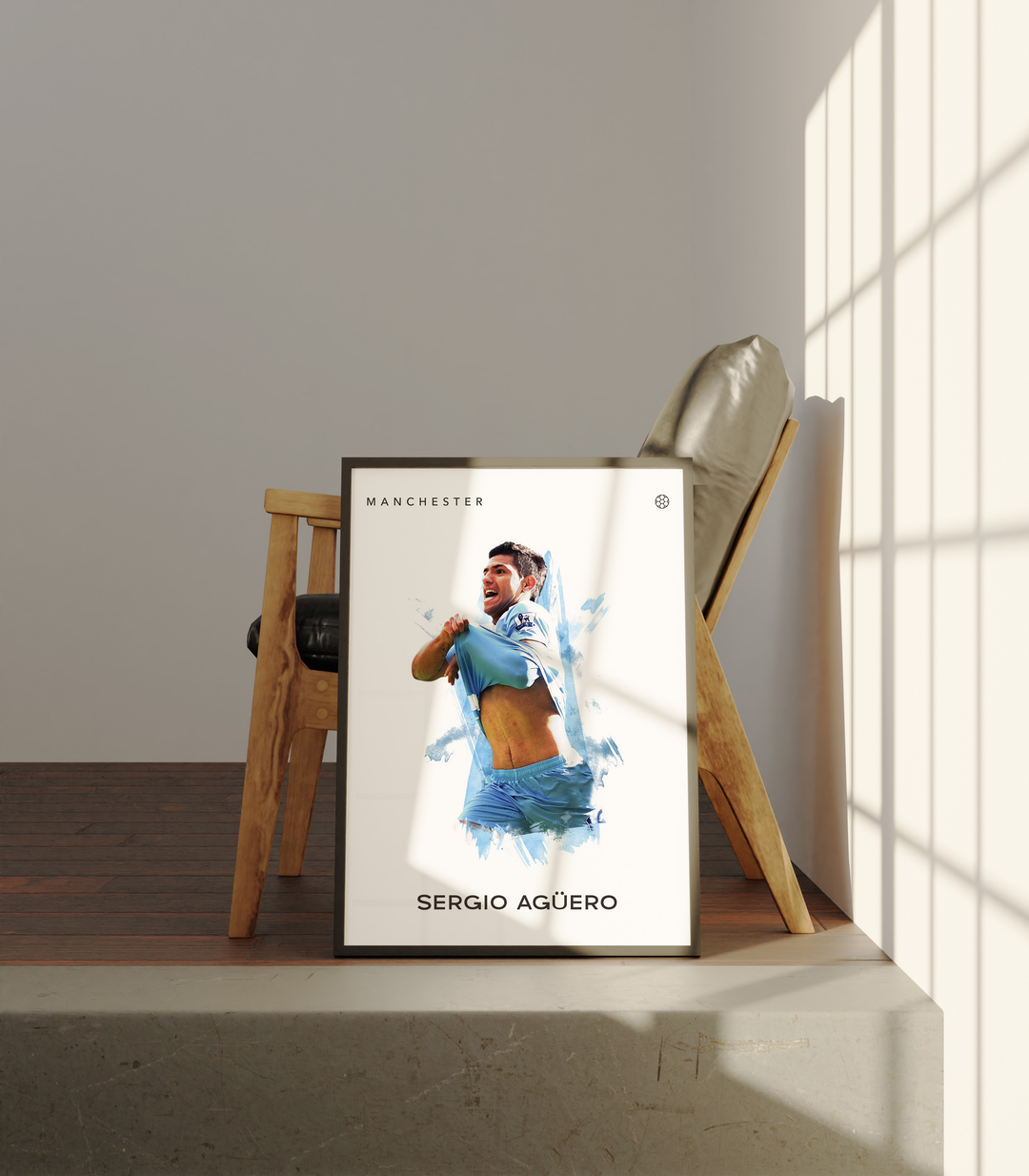 Sergio Aguero Fotboll Poster