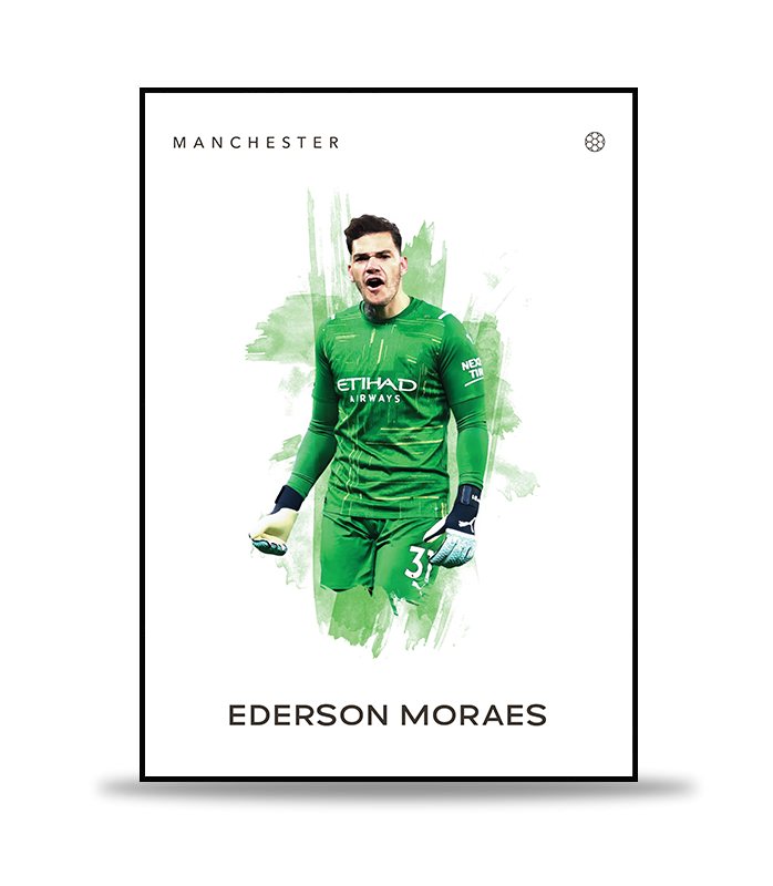 Ederson Moraes Fotboll Poster