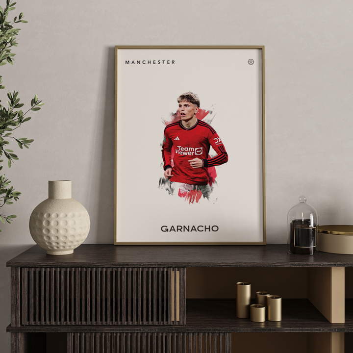 Alejandro Garnacho no.1 Fotboll Poster