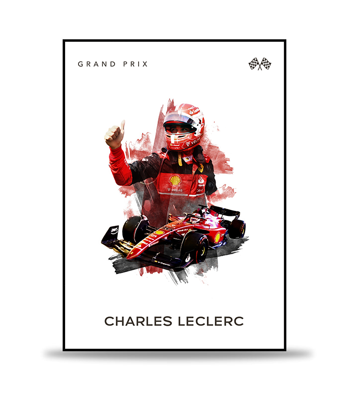 Charles Leclerc F1 Poster