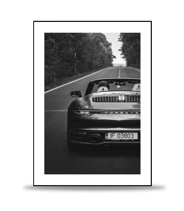 Highway Porsche Poster