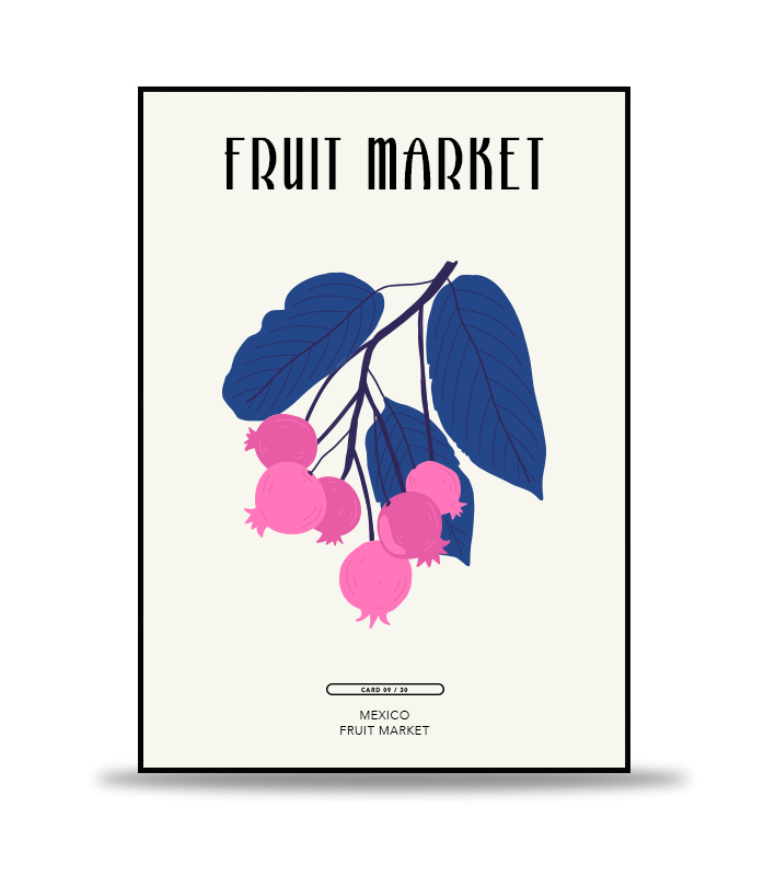 Mexico Fruit Market Poster