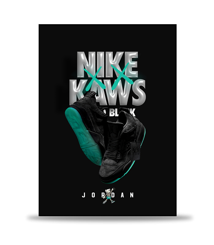 KAWS x Nike Jordans Poster