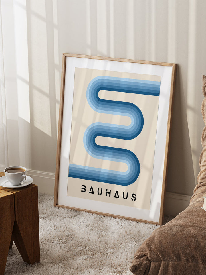 Gradient Blue Bauhaus Poster