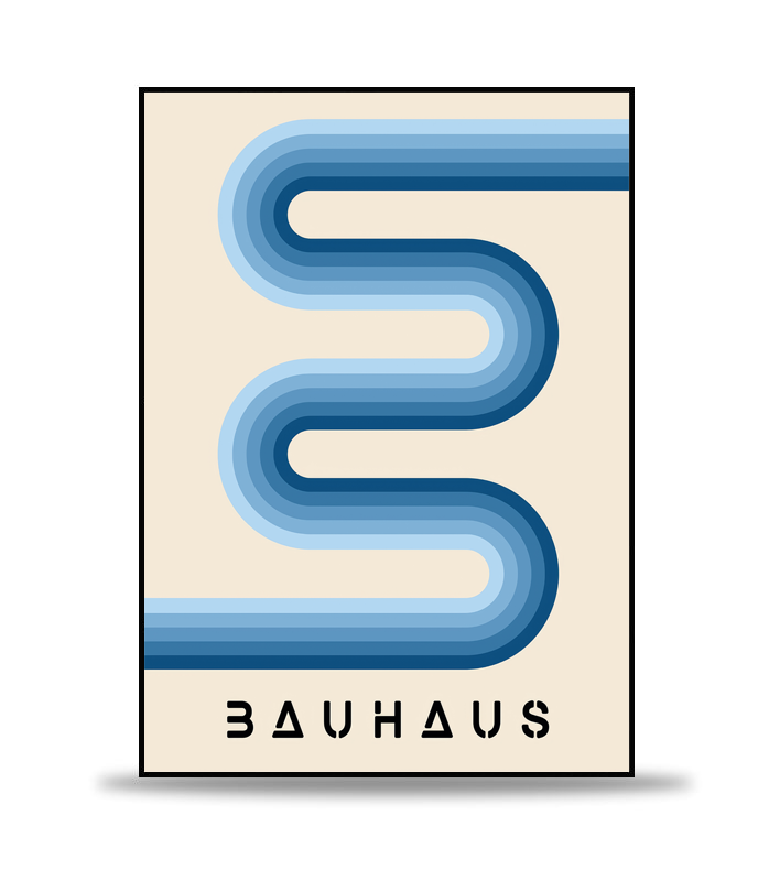 Gradient Blue Bauhaus Poster