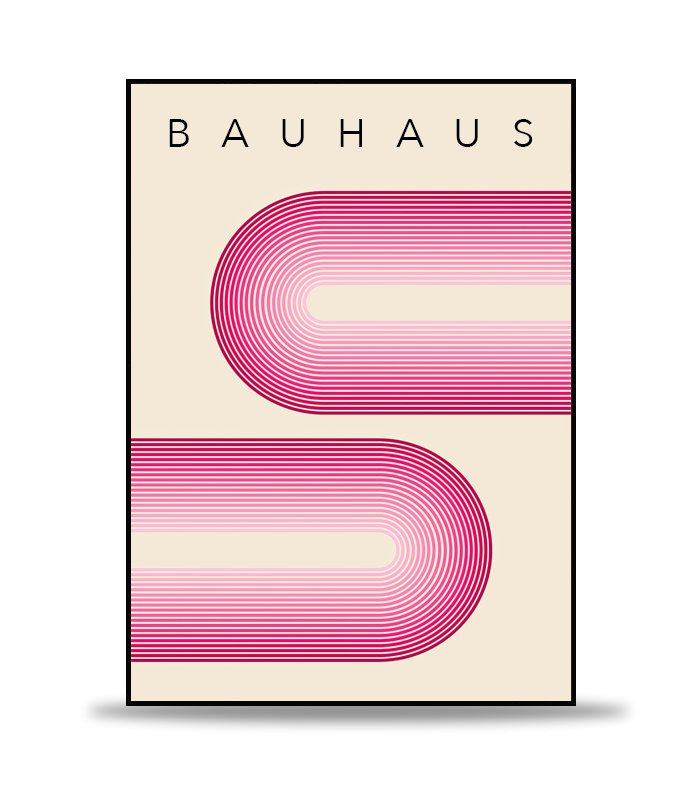 Gradient Red Bauhaus Poster