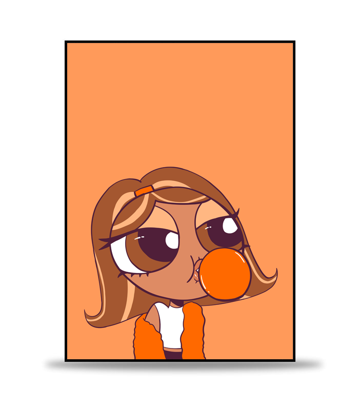 Orange Powerpuff Poster