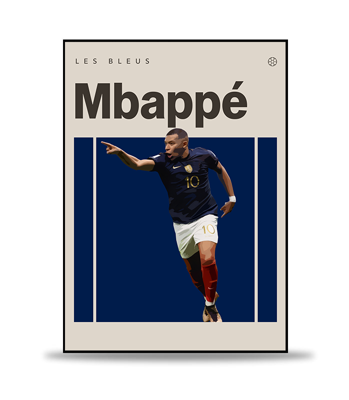 Kylian Mbappe Fotboll Poster