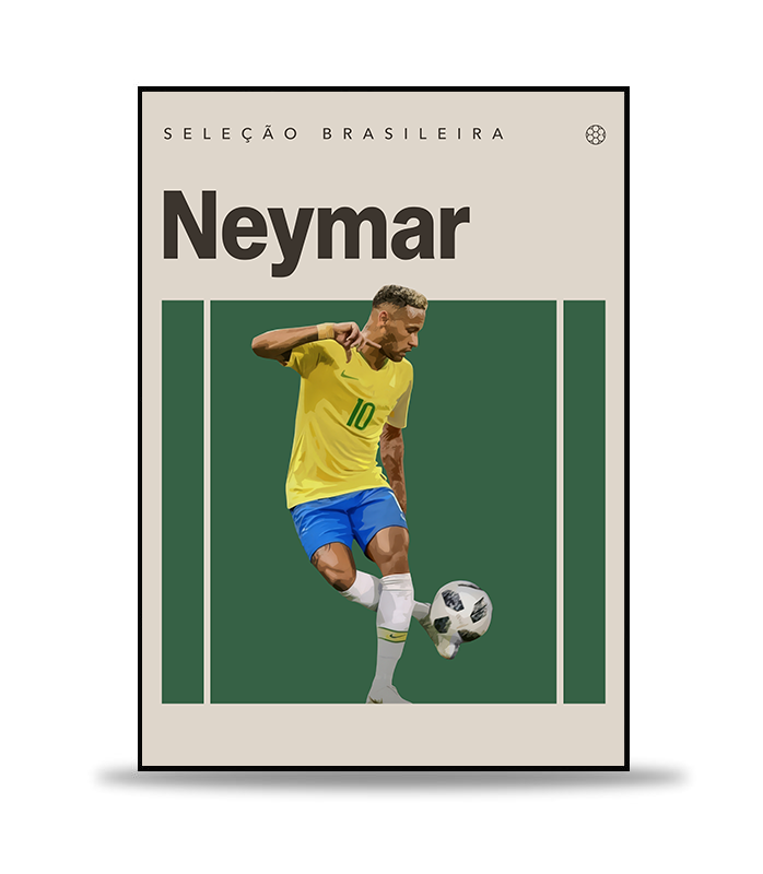 Neymar Fotboll Poster