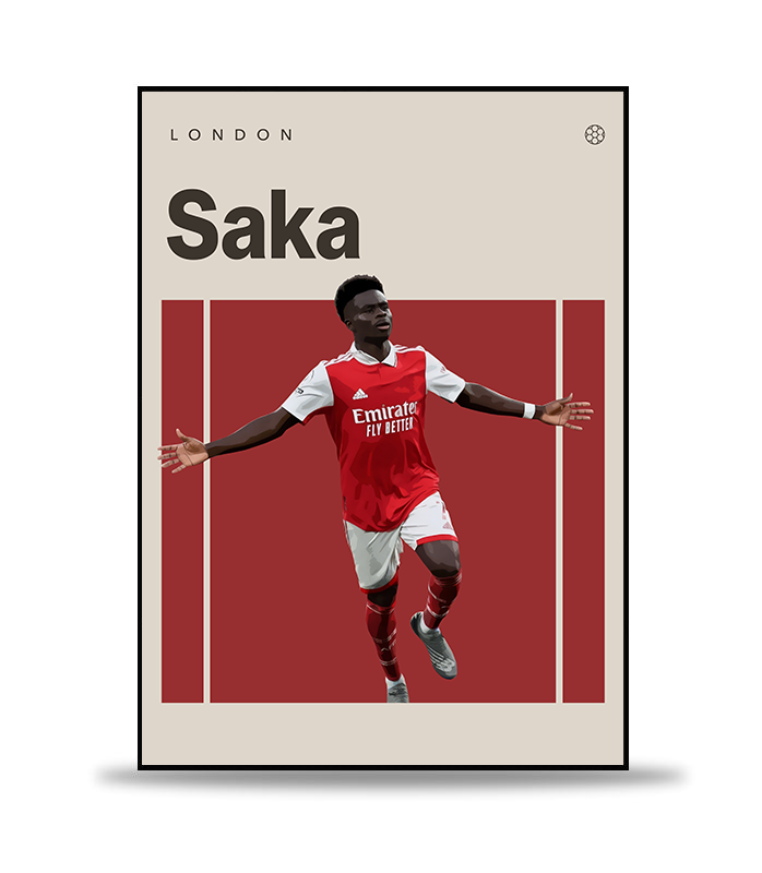 Bukayo Saka Fotboll Poster