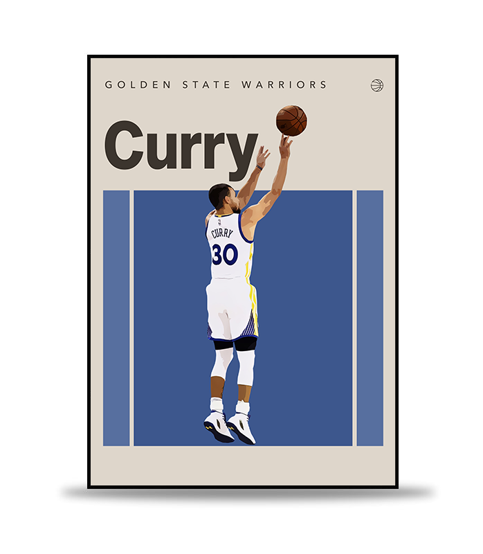 Stephen Curry Basket Poster