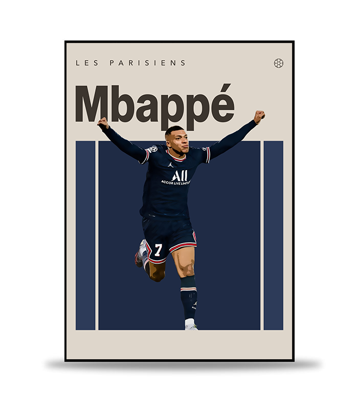 Kylian Mbappe no.2 Fotboll Poster