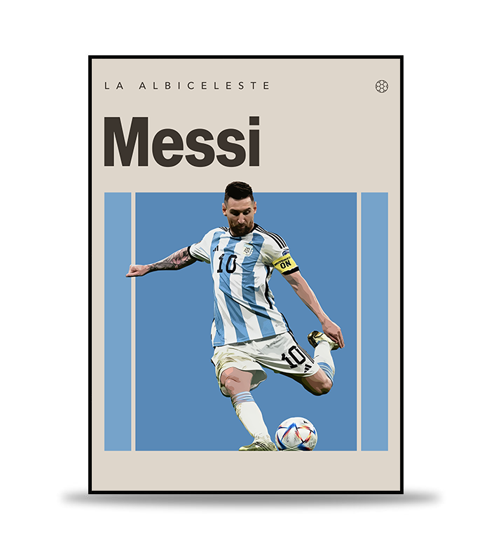 Lionel Messi no.2 Fotboll Poster