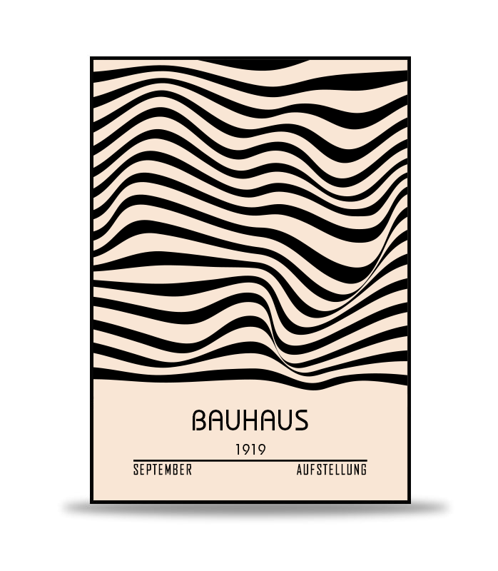 Wavy Bauhaus Poster