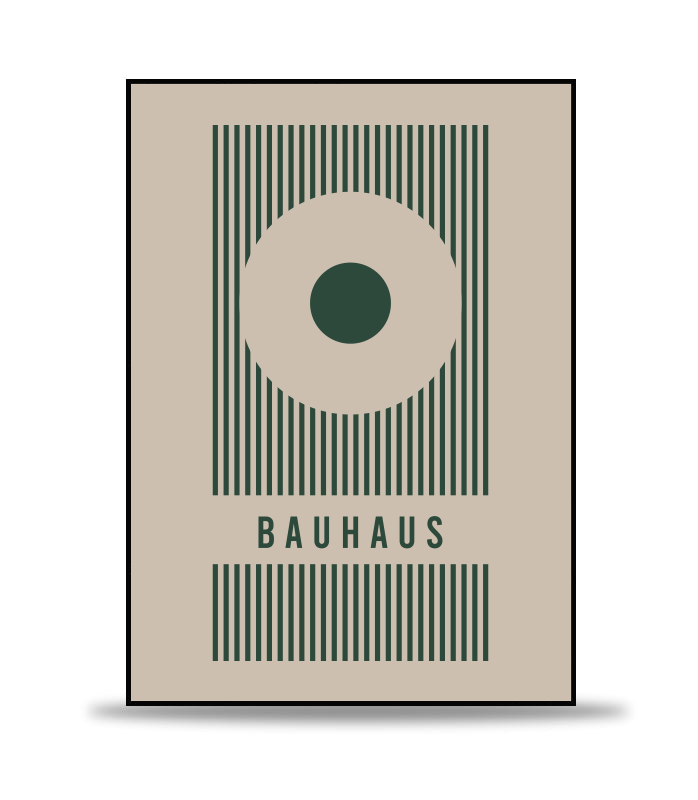 Bauhaus Circled Lines no.2 Poster