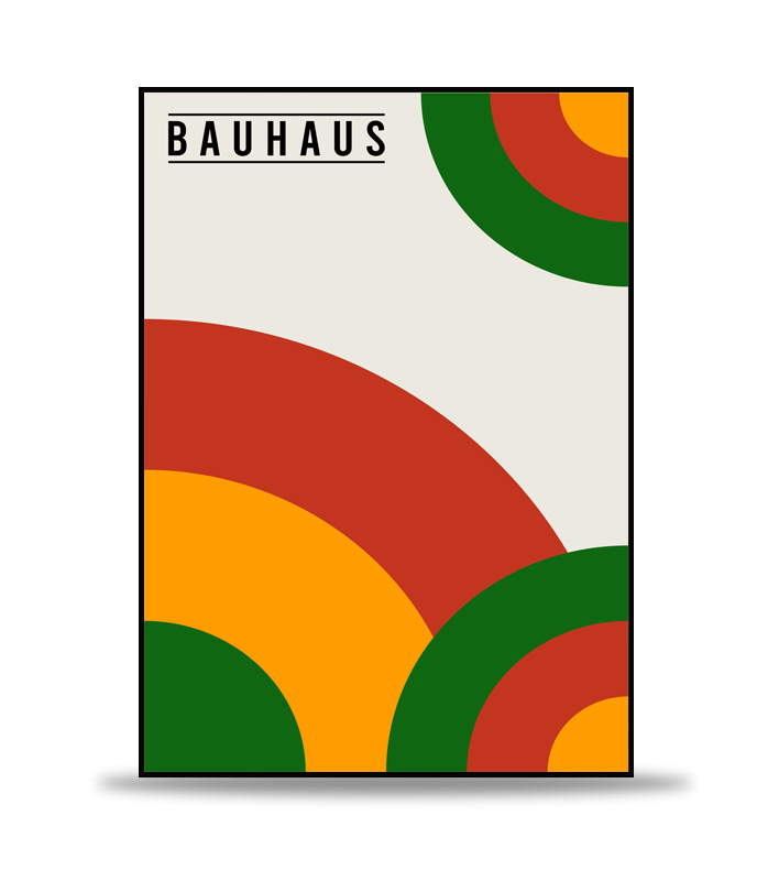 Bauhaus Tri Circle Poster