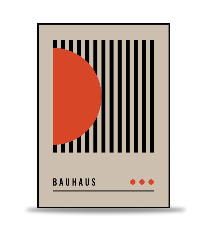 Bauhaus Circled Lines no.3 Poster