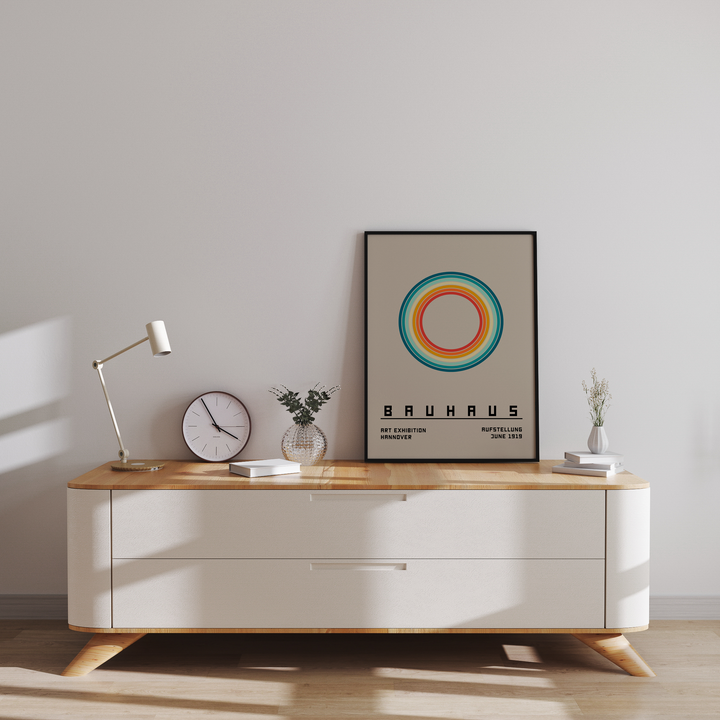 Bauhaus Colourful Circles Poster