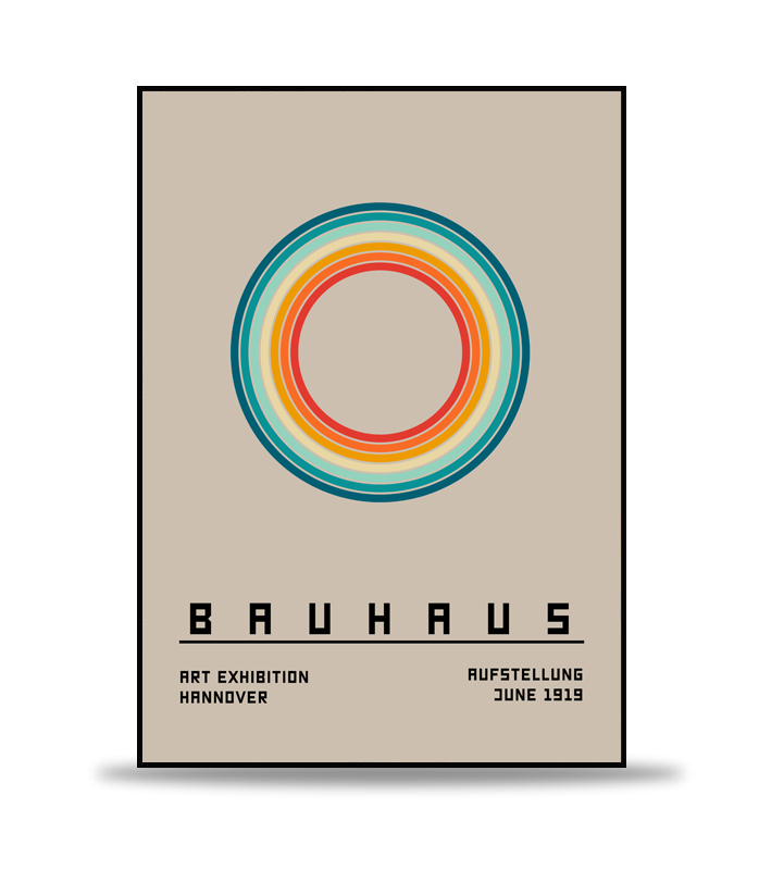 Bauhaus Colourful Circles Poster