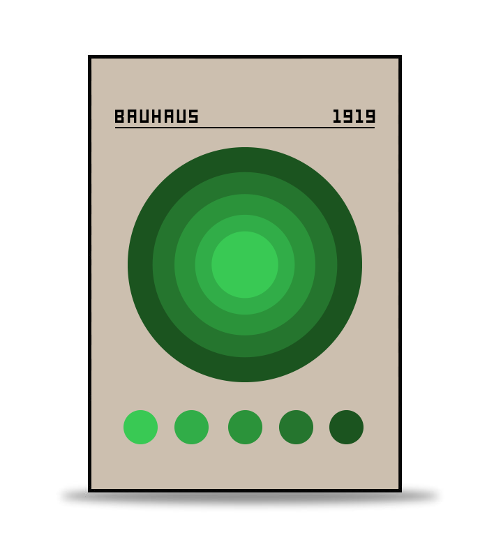 Bauhaus Green Circle Poster