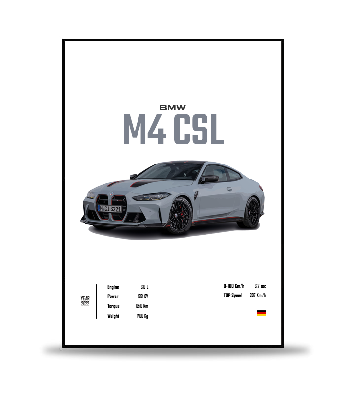 BMW M4 CSL Poster | Posterboo.com – POSTERBOO.COM
