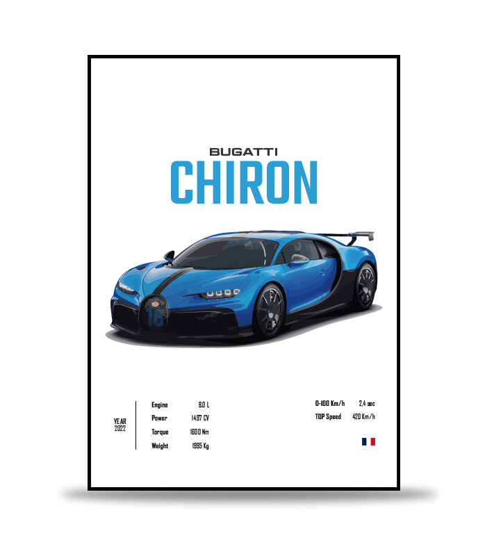 Bugatti Chiron Poster