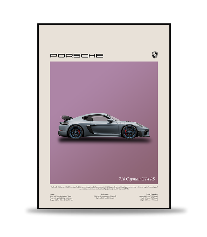 Porsche 718 GT4 RS Poster