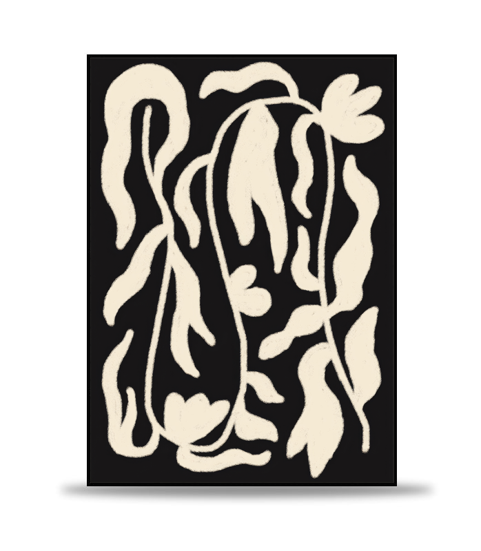 Beige Twisted Flower Poster