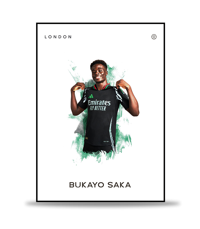 Bukayo Saka no.3 Fotboll Poster