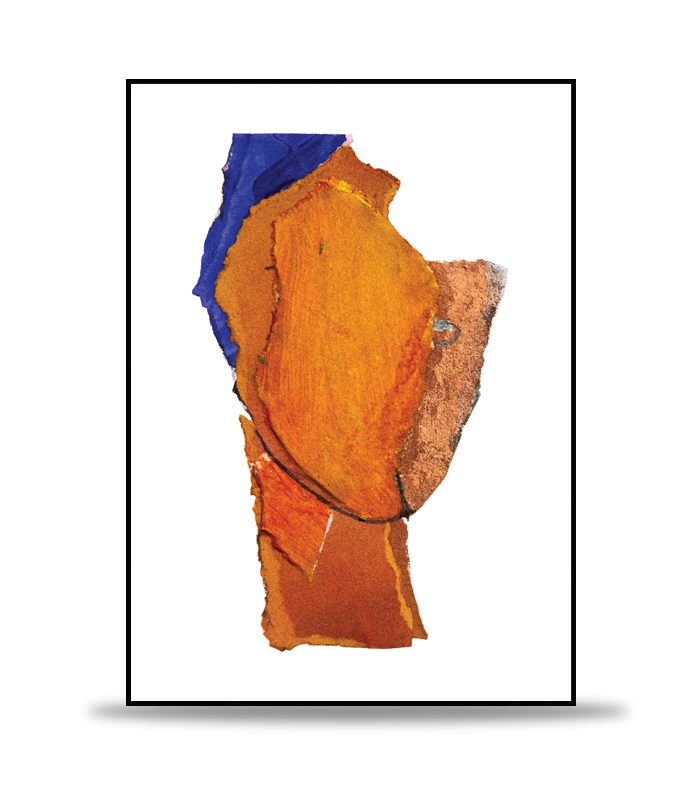 Face Orange et Bleu Poster