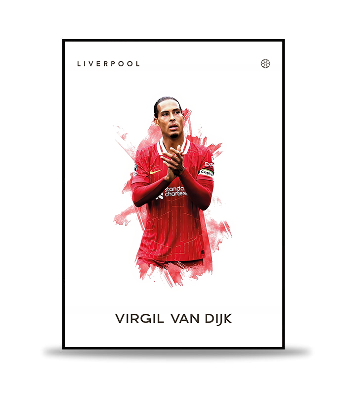 Virgil Van Dijk no.3 Fotboll Poster