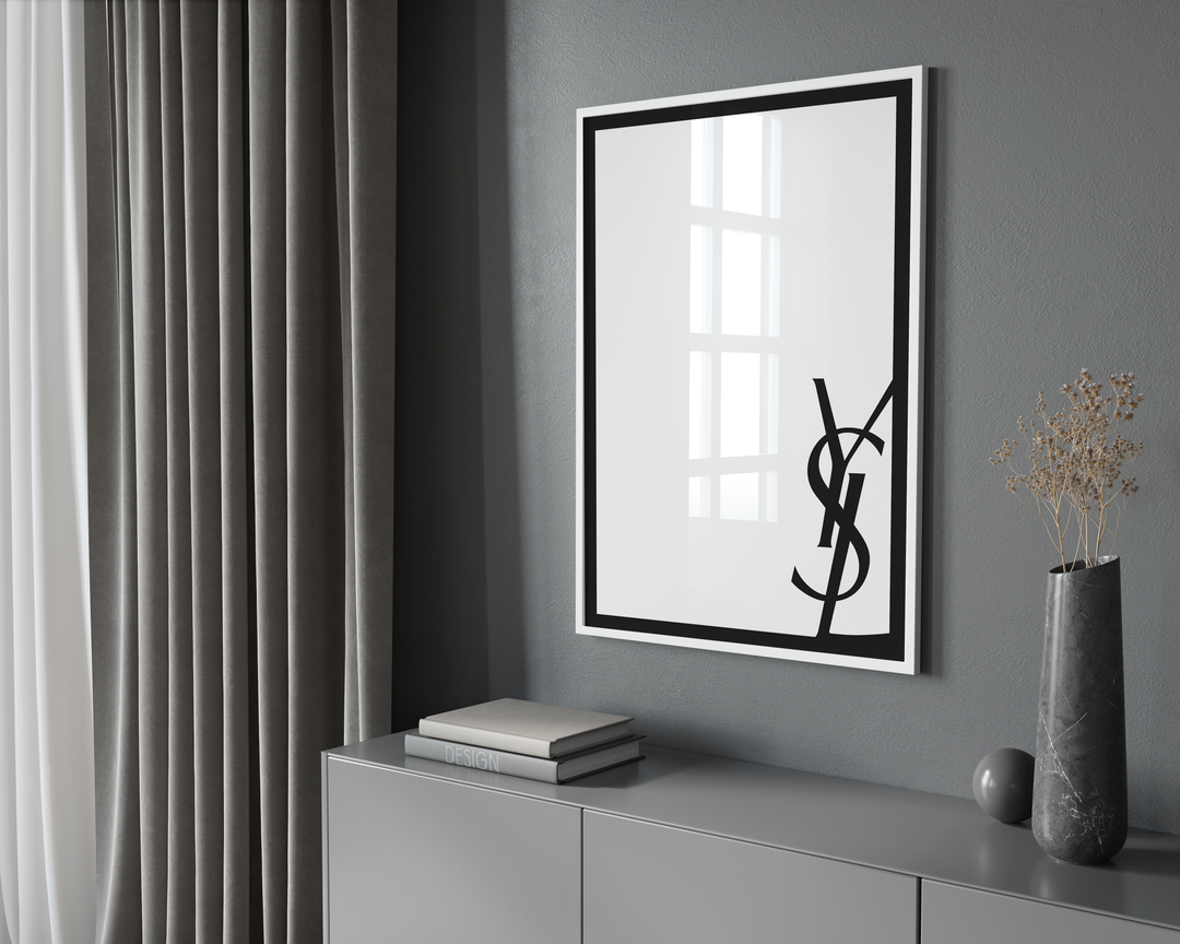 White YSL Poster