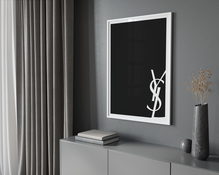 Black YSL Poster