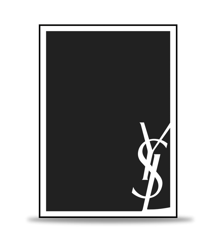 Black YSL Poster