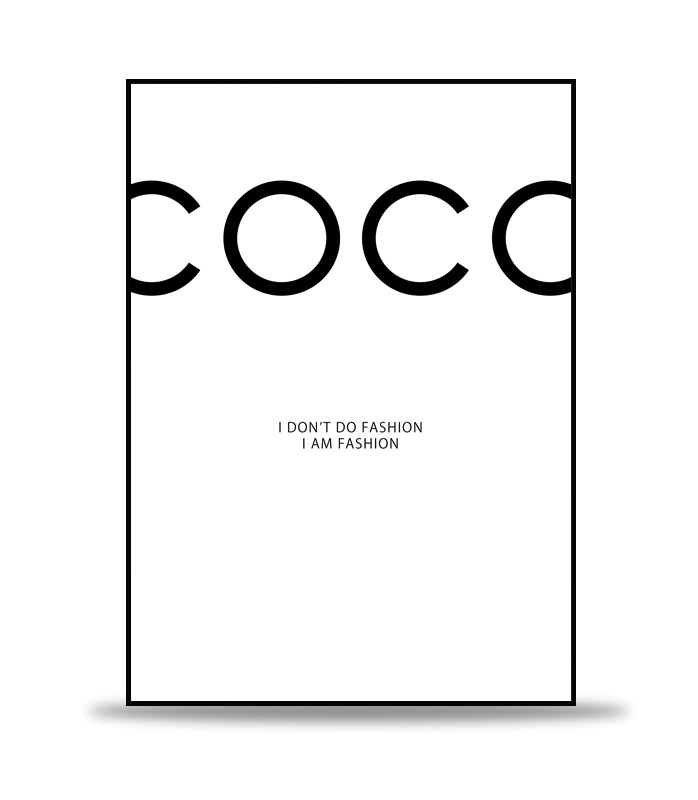 Coco Chanel White Poster