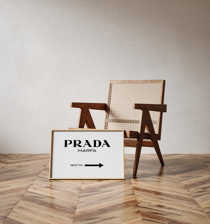 Prada Marfa White Poster