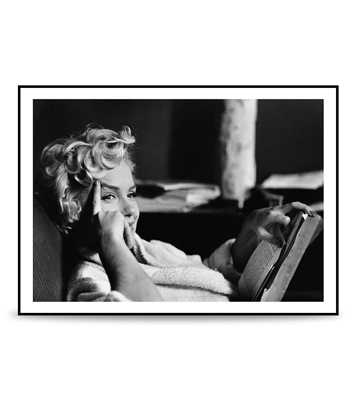 Marilyn Monroe Reading a Book Poster