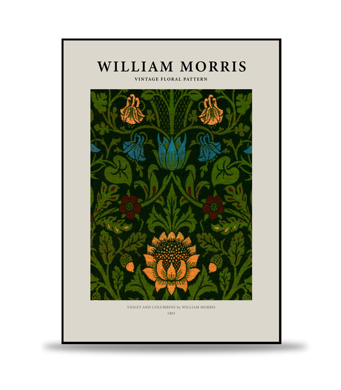 William Morris - Violet and Columbine Poster